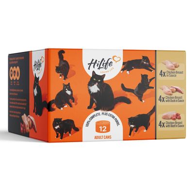 HiLife Cat Luxury Selection 12 x 70g Meat Selection