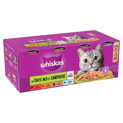 Whiskas La Carte 8 x 390 g pour chat Whiskas La Carte 8 x 390 g pour chat
