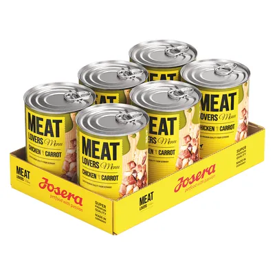 Fai scorta! Josera Meatlovers Menù 12 x 400 g Alimento umido per cani - Pollo e Carote Fai scorta! Josera Meatlovers Menù 12 x 400 g Alimento umido per cani - Pollo e Carote