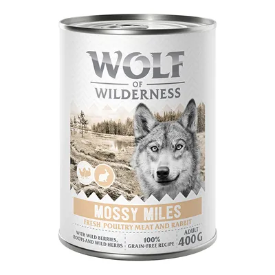 Wolf of Wilderness Adult 6 x 400g - With lots of fresh poultry  - Mossy Miles - Poultry with Rabbit
