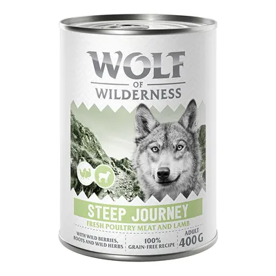 Wolf of Wilderness Adult “Expedition” 6 x 400 g - Steep Journey - Gevogelte met Lam