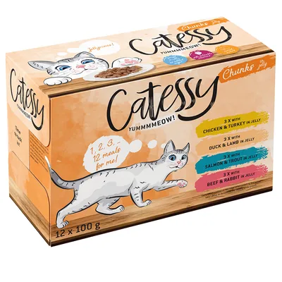 Lot 4 saveurs Catessy Bouchées en gelée - 12 x 100 g Lot 4 saveurs Catessy Bouchées en gelée - 12 x 100 g