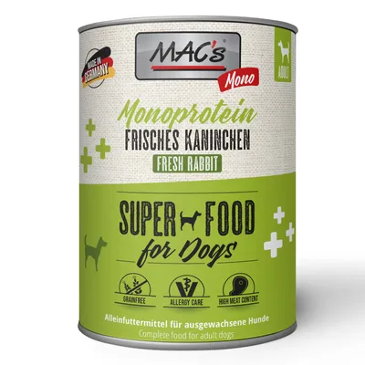 MAC'S Mono Sensitive 6 x 800 g Hondenvoer - Konijn MAC'S Mono Sensitive 6 x 800 g Hondenvoer - Konijn