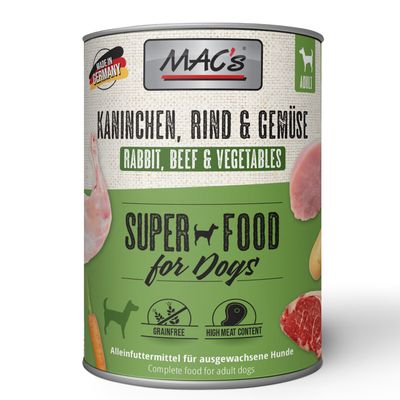 Sparpaket MAC's Adult 12 x 800 g Kaninchen & Gemüse