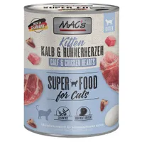 Ekonomipack: MAC's Cat våtfoder 24 x 800 g - Kitten Kalv & kycklinghjärta