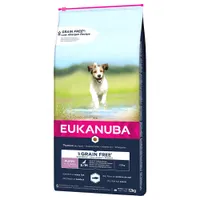 Eukanuba Grain Free Puppy Small/Medium Breed, z łososiem - 12 kg
