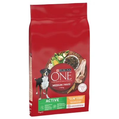 Purina One Medium/Maxi Active с курицей - 2 x 7 кг