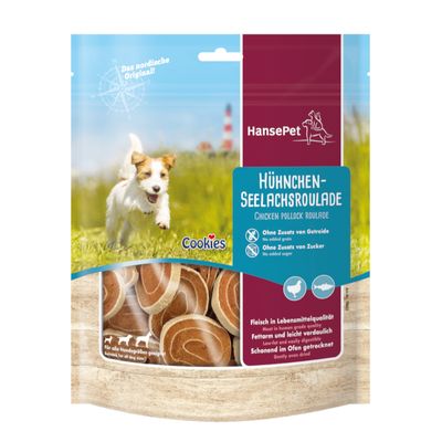 Cookie's Delikatess Bâtonnets & rouleaux au poisson 200 g rouleaux saumon, filet de poulet