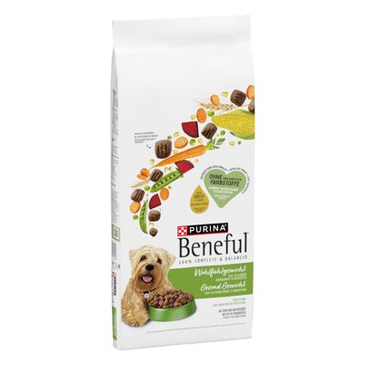 Purina Beneful Wohlfühlgewicht, cibo per cani con pollo e verdure da giardino. Supporta il peso corporeo sano. Contiene acidi grassi Omega.