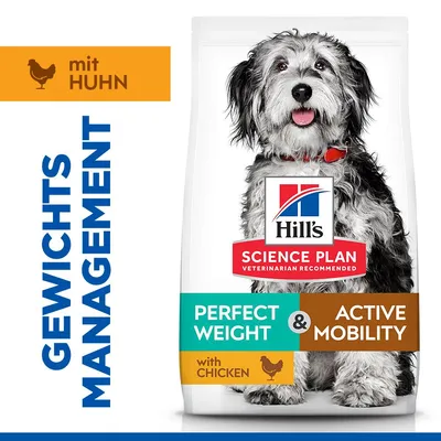 Hill's Science Plan Perfect Weight & Active Mobility Adult 1+ Medium Huhn - 12 kg
