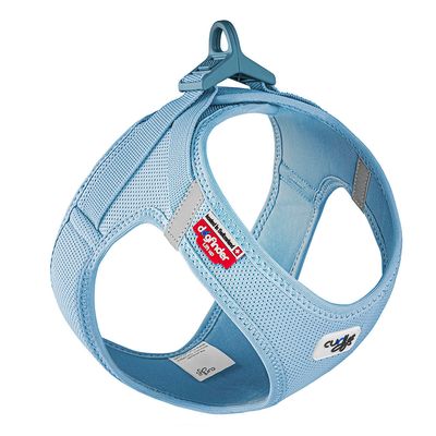 Harnais Curli Vest Clasp Air-Mesh bleu ciel pour chien taille 2XS : tour de poitrail 30,2 - 33,8 cm