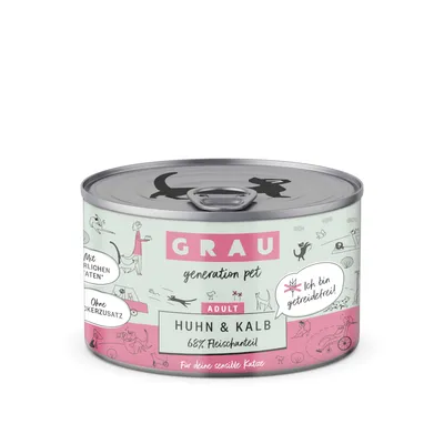 GRAU Adult gabonamentes gazdaságos csomag 12 x 200 g - Csirke & borjú