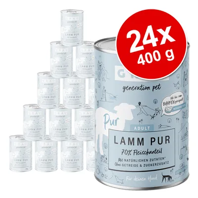 GRAU Lamm Pur Adult, 24x 400g konzervy. 70 % podíl masa, s přírodními ingrediencemi, bez obilovin a přidaného cukru. Pro vašeho psa.