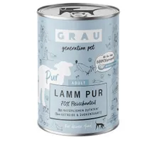 Sparpaket GRAU 12 x 400 g - Lamm Pur mit Leinöl
