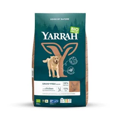 Yarrah Bio Graanvrij met Biologische Kip Hondenvoer - 10 kg