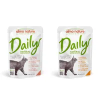 Almo Nature Daily 24 x 70 g umido gatto - Mix 3: Pollo e Salmone, Tonno e Salmone