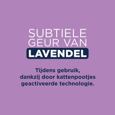 Ever Clean Super Premium Clumping Cat Litter Lavender, 10L. Tekst: extreme odour elimination, low dust formula, paw activated fragrance, continuous freshness.