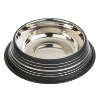Silver Line Edelstahlnapf - mattschwarz - 2 x 450 ml, Ø 20 cm