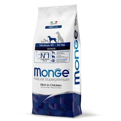Monge Medium Senior Dog Pollo - 2 x 12 kg - Pack Ahorro