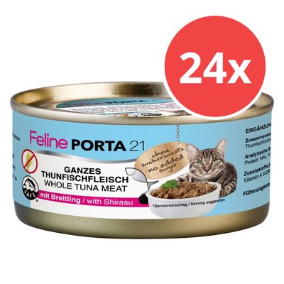 Sparpaket Feline Porta 21 24 x 156 g Huhn & Thunfisch Mix (4 Sorten gemischt)
