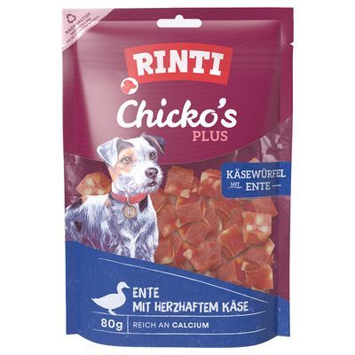 RINTI Chicko Plus Kaas & Eend Blokjes - 80 g