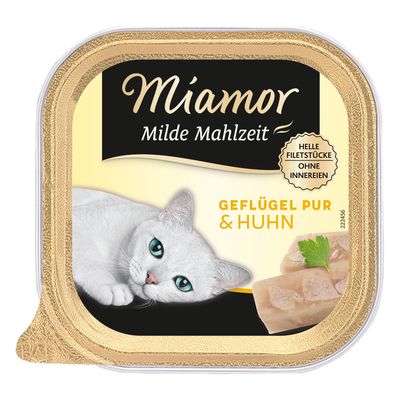 Lot Miamor Milde Mahlzeit 16 x 100 g  pour chat pur volaille & poulet