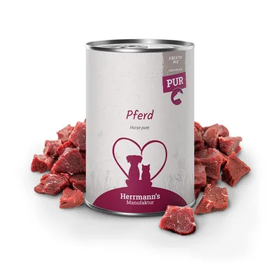 Herrmann's Creative Mix Carne pura / Carne pura Bio 24 x 400 g umido per cani e gatti - Cavallo