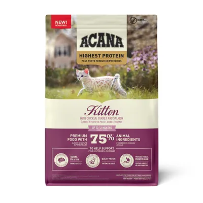 Acana Kitten Highest Protein, kurczak, indyk i łosoś - 1,8 kg