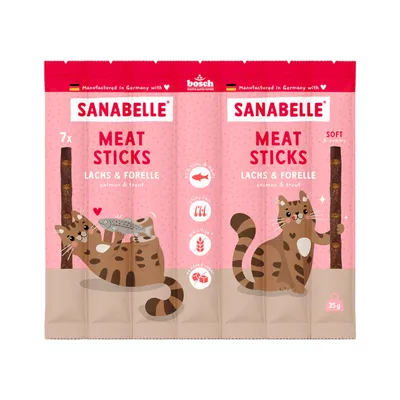 Sanabelle Meat Sticks - 35 g Lachs & Forelle Sanabelle Meat Sticks - 35 g Lachs & Forelle