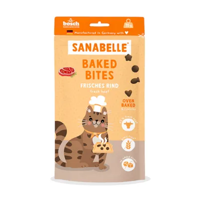 Sanabelle Baked Bites 55 g - Frisches Rind Sanabelle Baked Bites 55 g - Frisches Rind