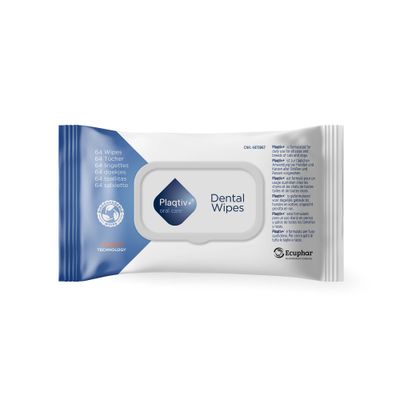 Veterinarian-recommended dental care for dogs and cats. Maintains healthy teeth and gums in dogs and cats of all breeds and sizes. Plaqtiv+ oral care with XPERSIV.