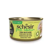 Säästöpakkaus Schesir Cat Fruit Selection 24 x 75 g - Tonnikala ja kiivi hyytelössä