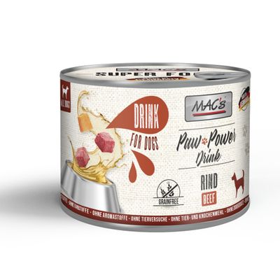 MAC's Paw Power Drink för hundar, kyckling. Dryck för hundar. Spannmålsfri. Utan färgämnen, aromämnen, djurförsök, animaliskt- och benmjöl, tillsatt socker.