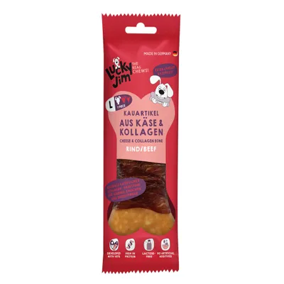 Lucky Jim Kość do żucia L - Ser i kolagen, wołowina (3 x 120 g)