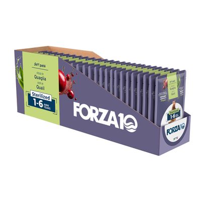 BOTANICAT FORZA10 Soft Paste Sterilised 1–6 Years Saver Pack 48 x 80g - Rich in Quail