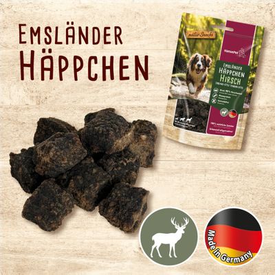 Hansepet Natur Snacks Emsländer Häppchen - Hirsch