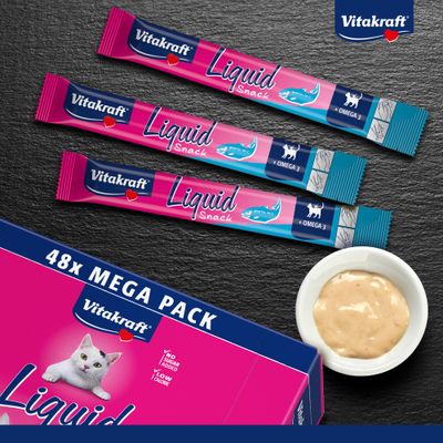 Vitakraft Liquid Snack mit Lachs 48 x 15 g