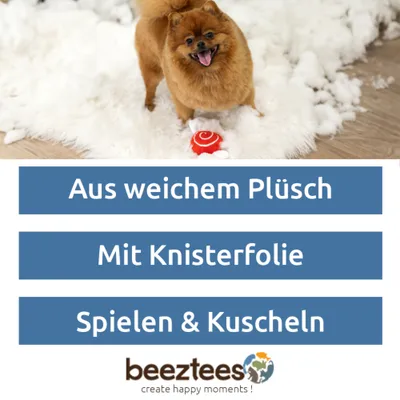 Beeztees. Puha plüssből készült, zörgő fóliával, játékra és ölelgetésre alkalmas. Beeztees. Puha plüssből készült, zörgő fóliával, játékra és ölelgetésre alkalmas.