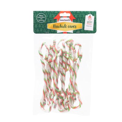 Beeztees Weihnachtszuckerstange Rinderhaut 176 g - 16 Stück