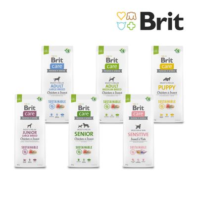 Brit Care Sensitive Digestion & Skin, bogaty w owady i ryby, zrównoważona formuła z olejem kokosowym, bez tłuszczu z kurczaka, na alergie i odporność. 3 kg.