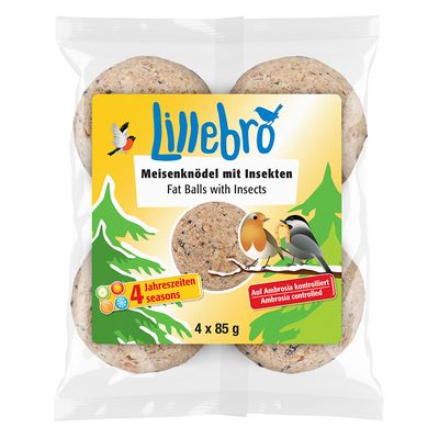 Lillebro bolas de grasa con insectos comida para pájaros silvestres 340 g