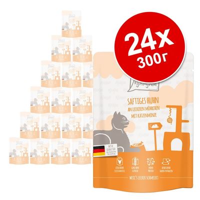 Икономична опаковка MjAMjAM Quetschie паучове за котки 24 x 300 г
