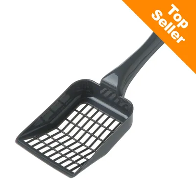 Czarna plastikowa łopatka z kratką, widoczny napis w rogu: Top Seller