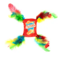Jouet Crinkle Crisps à plumes pour chat  - 1 jouet