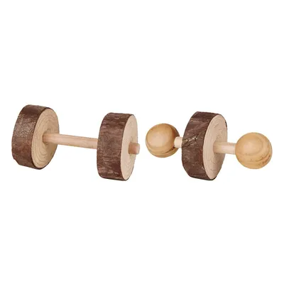 Set de mancuernas de madera Trixie para roedores - 2 unidades Set de mancuernas de madera Trixie para roedores - 2 unidades