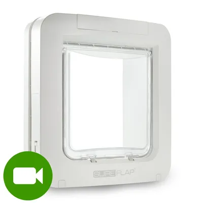 Przycisk odtwarzania filmu o produkcie SureFlap. Kliknij tutaj, aby obejrzeć wideo prezentujące funkcje produktu.