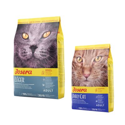 Josera Catelux száraz macskaeledel kacsával igényes macskáknak, erős szőrlabda-ellenes hatás, Németországban készült, felnőtt, 92% állati eredetű fehérje, bőr és szőr, vizelet pH 6,0-6,5.