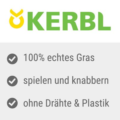 KERBL. 100% echtes Gras, spielen und knabbern, ohne Drähte & Plastik (текст на немецком языке)