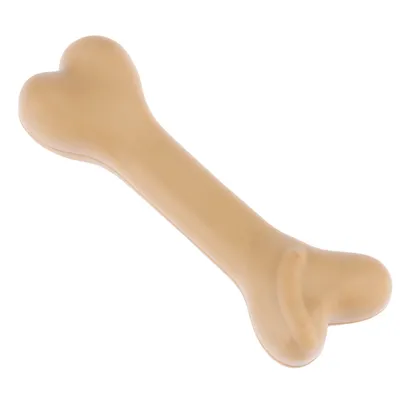 Osso da masticare beige a forma di osso, liscio e senza texture visibile.