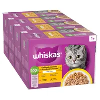Whiskas 1+ buste 48 x 85 g Alimento umido per gatti - Selezione Carni Bianche in Gelatina